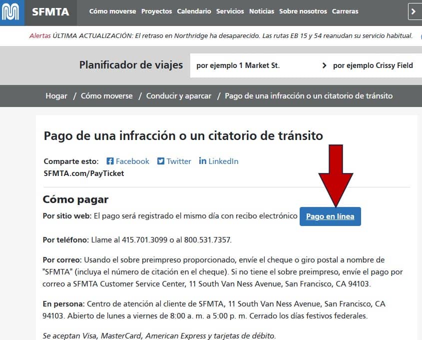 consultar multa de tránsito San Francisco