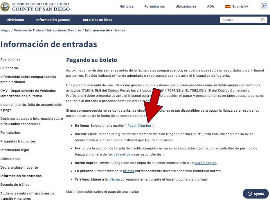 multas en los san diego