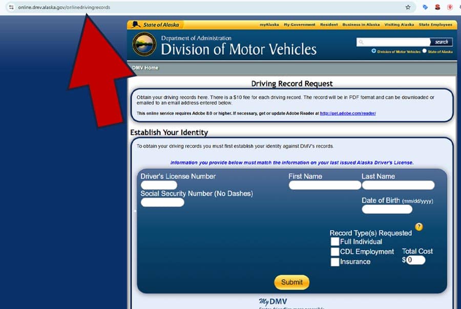 como consultar multas en Alaska