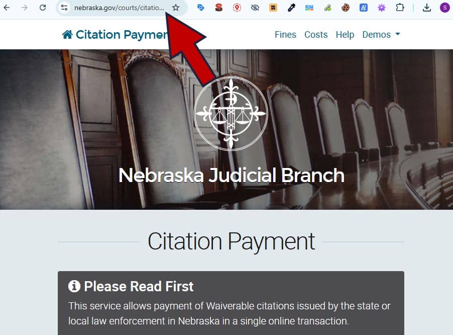 como saber si tengo multas de trafico en Nebraska